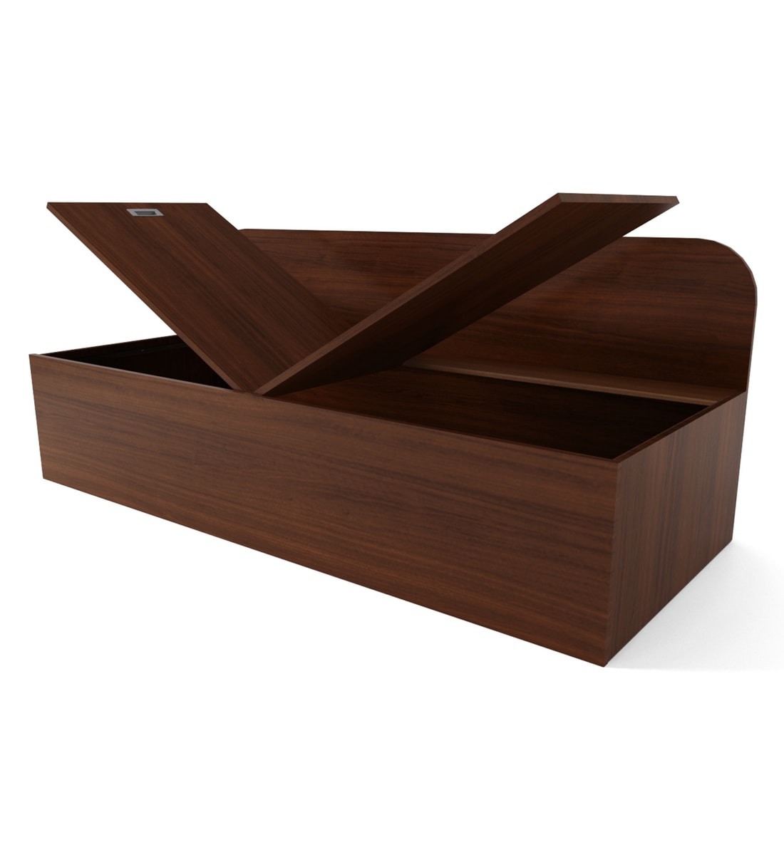 Buy Diwan Single Bed with Storage in Walnut Colour by Godrej Interio