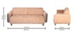 Diamond 3 Seater Sofa In Orange Color