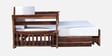 Diamond Sheesham Wood Pull Out 3 Seater Sofa Cum Bed In Provincial Teak Finish With Storage