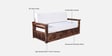 Diamond Sheesham Wood Pull Out 3 Seater Sofa Cum Bed In Provincial Teak Finish With Storage