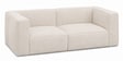 Sleek Upholstered 2 Seater Sofa In Off-White Colour