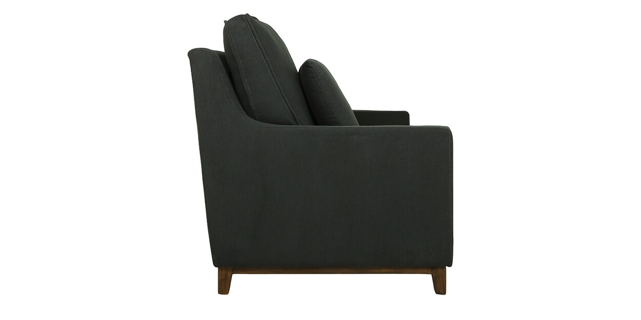 Buy Diego Fabric 2 Seater Sofa In Charcoal Grey Colour By Woodsworth ...