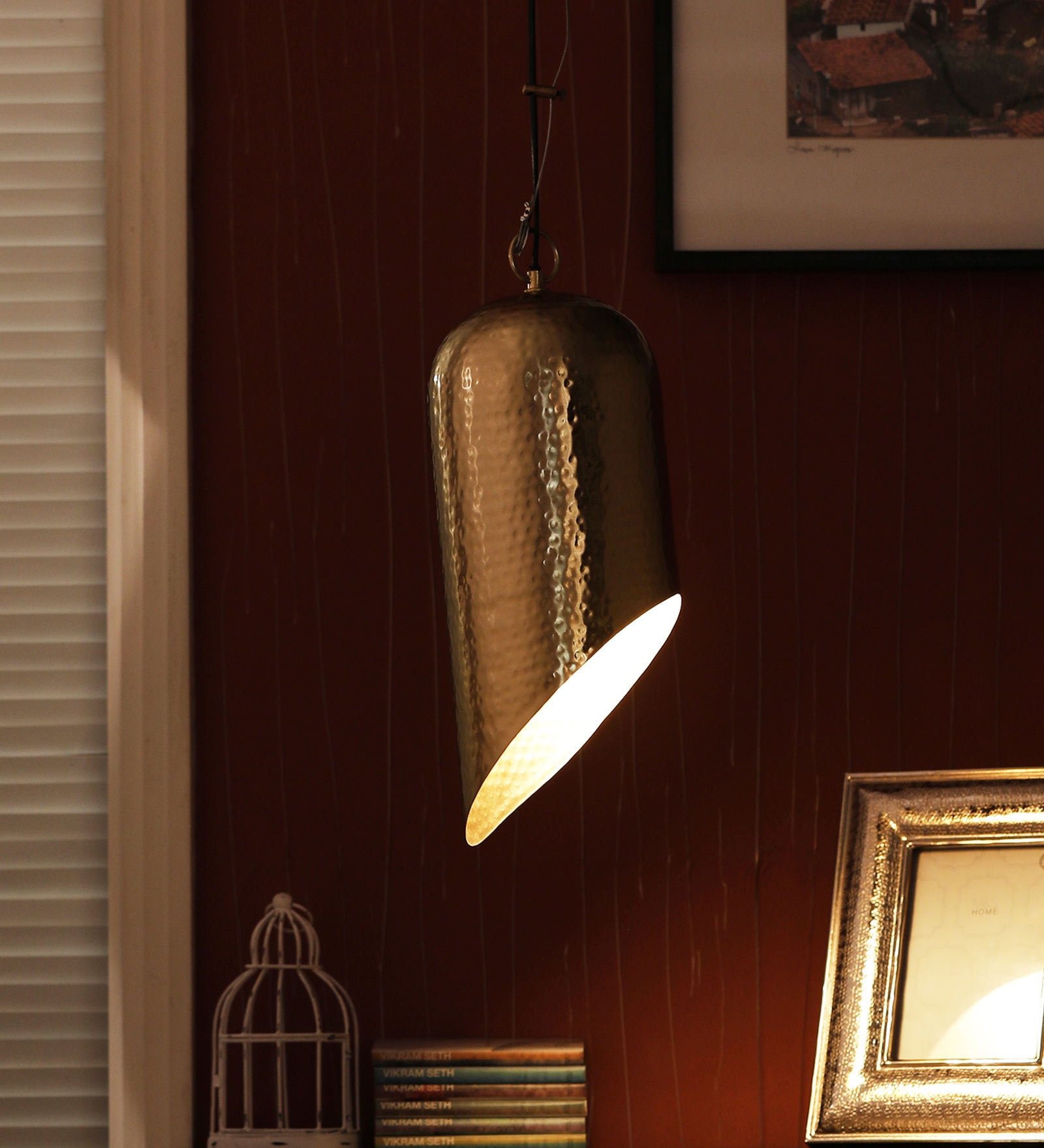 Gold Steel Single Hanging Lights