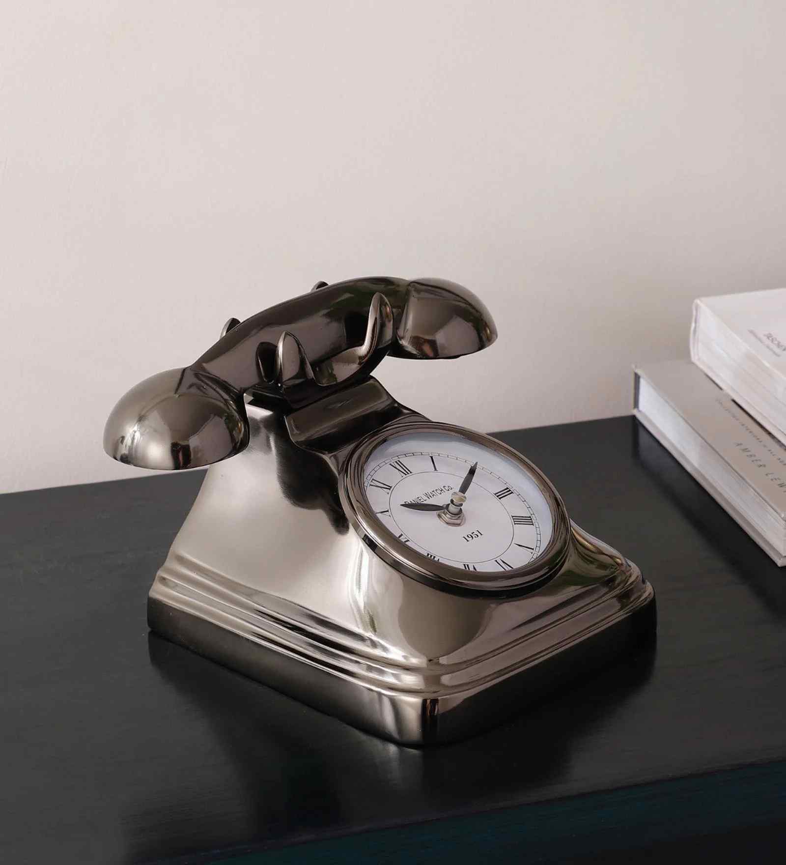 Dialtime Table Clock In Black Finish