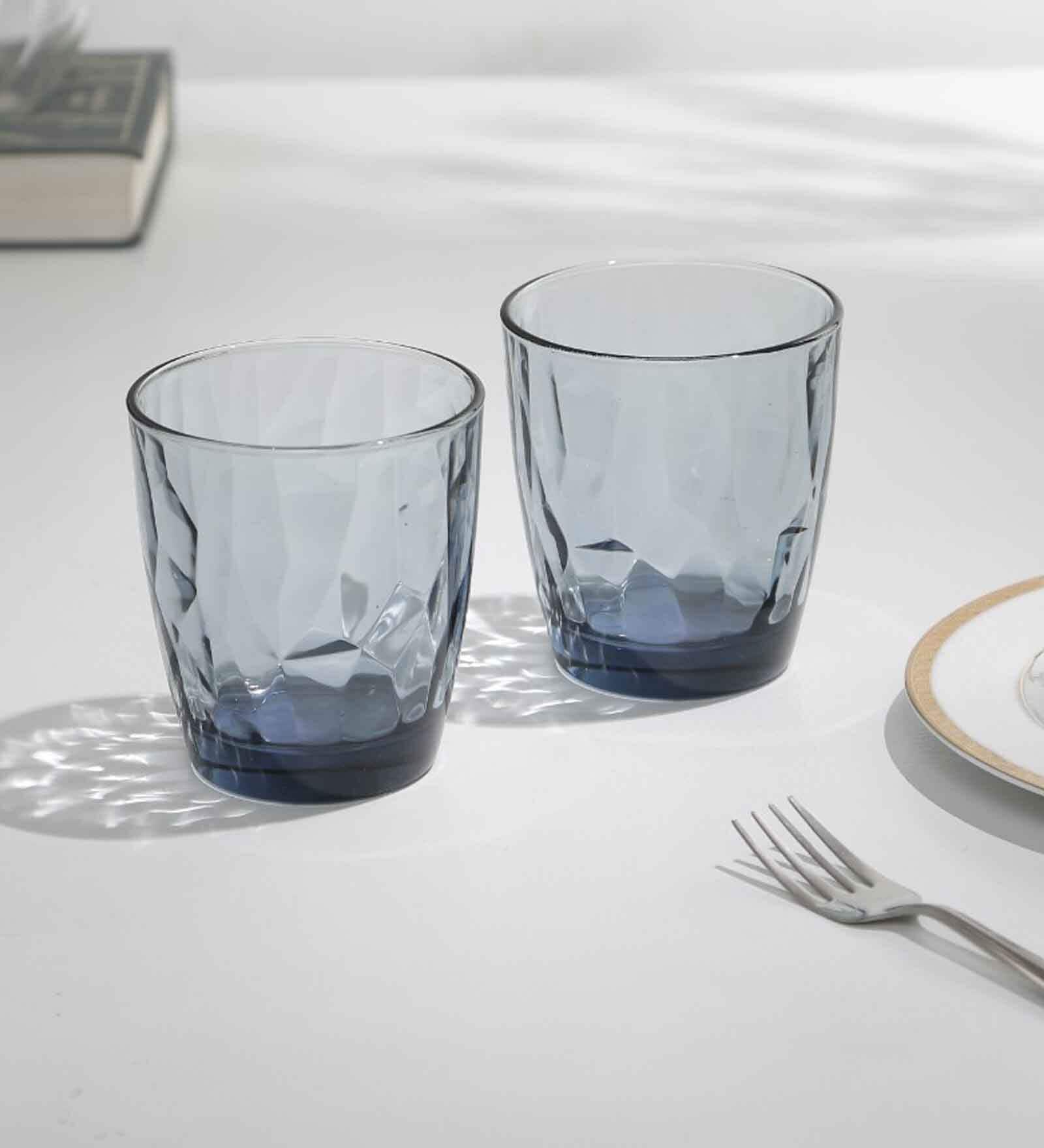 Diamond 390ml Blue Glass (Set of 6) Everyday Glasses