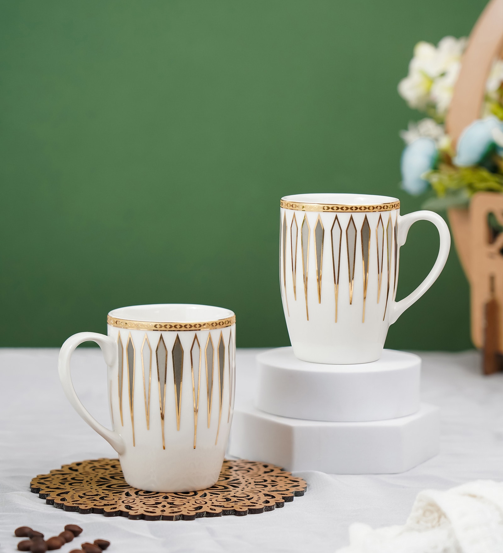 Diamond Dash Ash Grey Set of 2Mug 23Cl