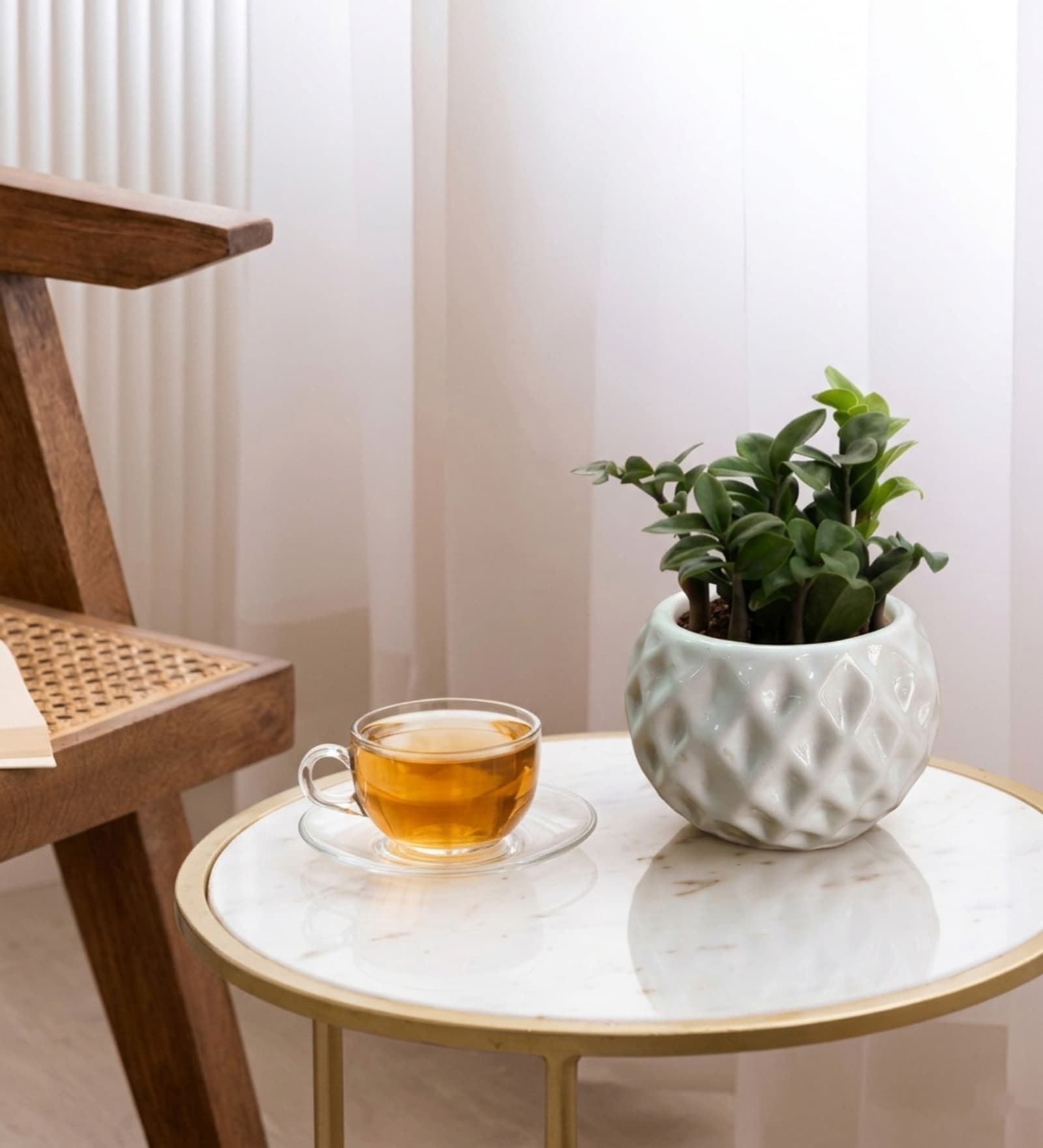 Diamond Texture Ceramic Planter Pot