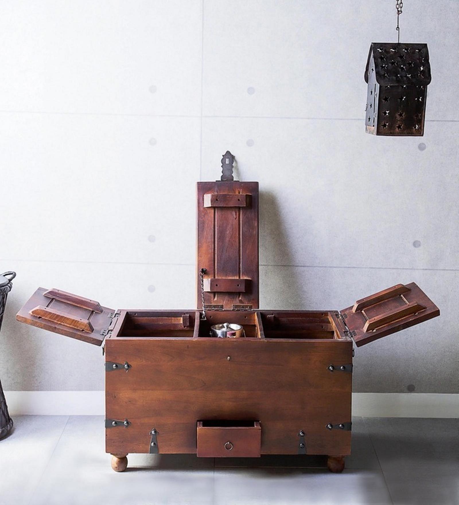 Buy Didcot Bar in Provincial Teak Finish on Rent Online Bar Units &