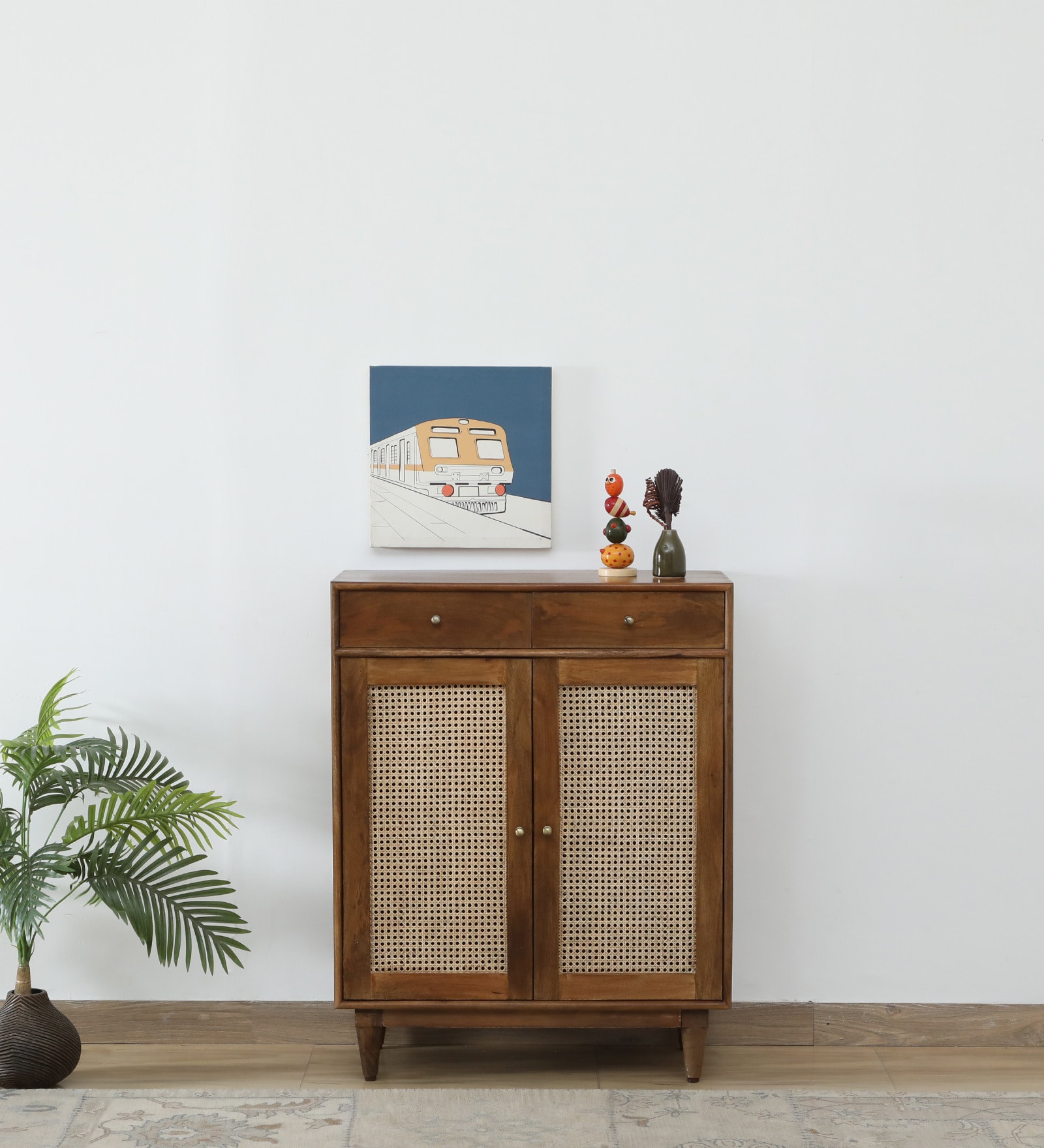 Dieberg Solid Wood Cabinet In Natural Finish