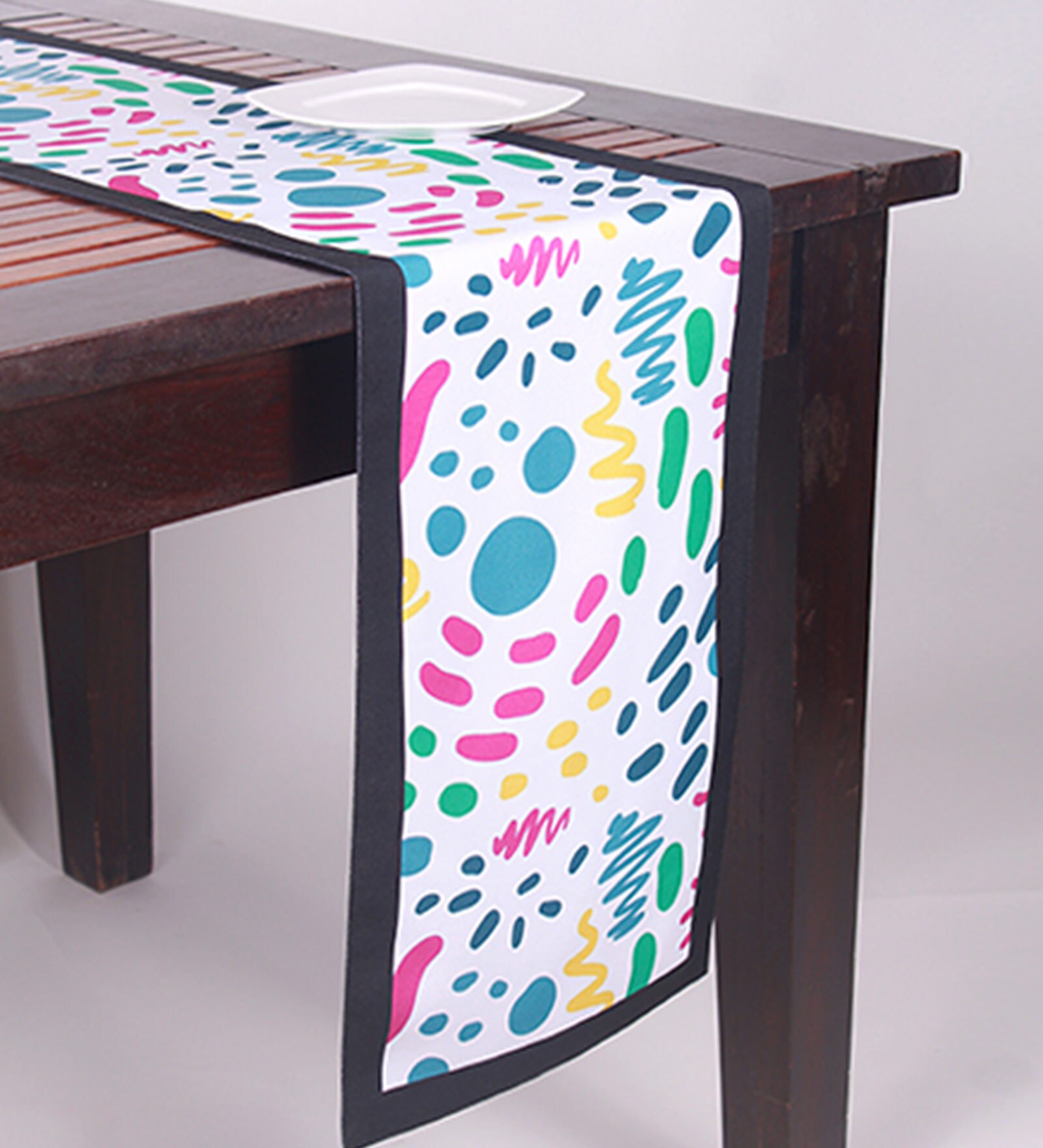 Digital Printed Multicolour Polyester 84X12 Inches Table Runner