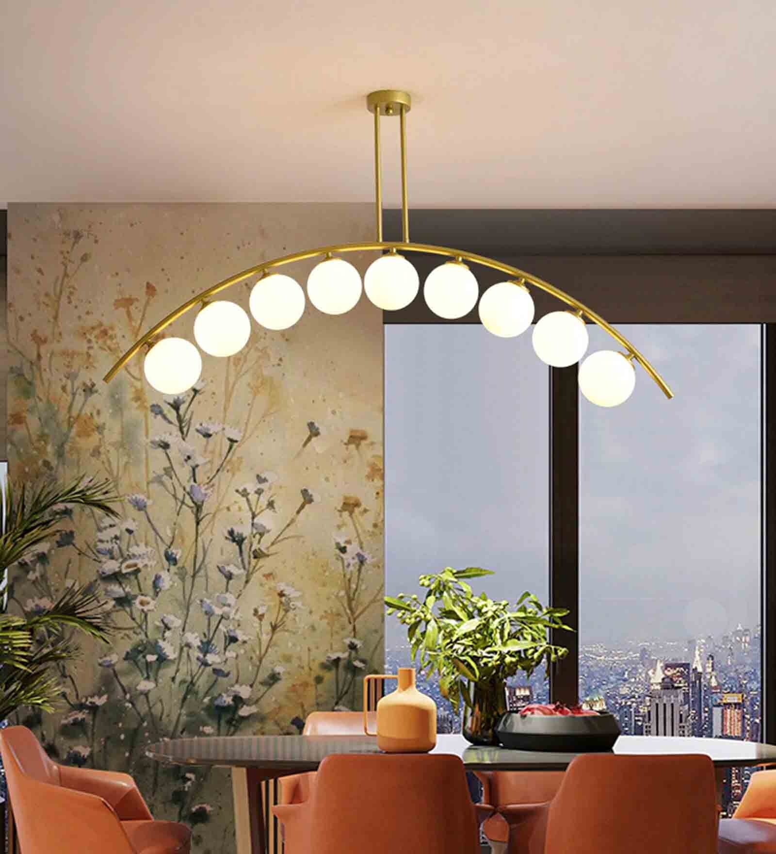 Dignity Gold Aluminium LED Smart Voice Assist Chandelier