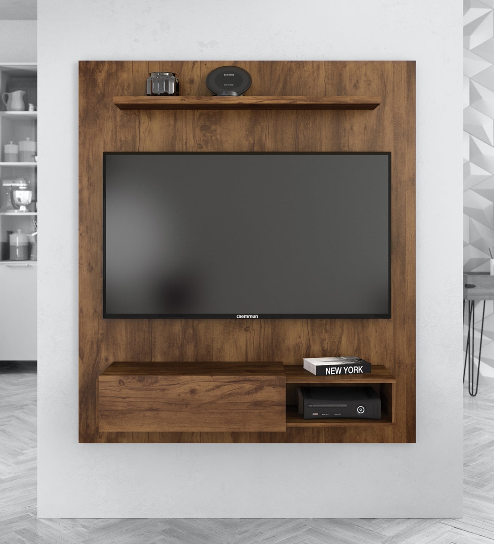 Dilleto TV Unit in Jatoba Finish