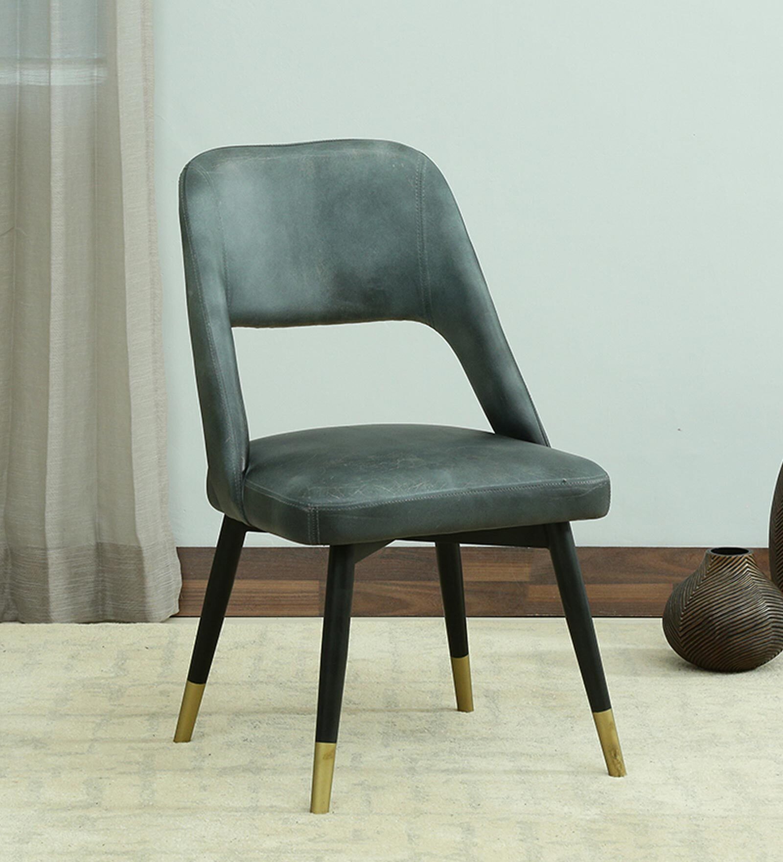 Buy Sinead Fabric Dining Chair In Grey Colour at 24 OFF by Bohemiana