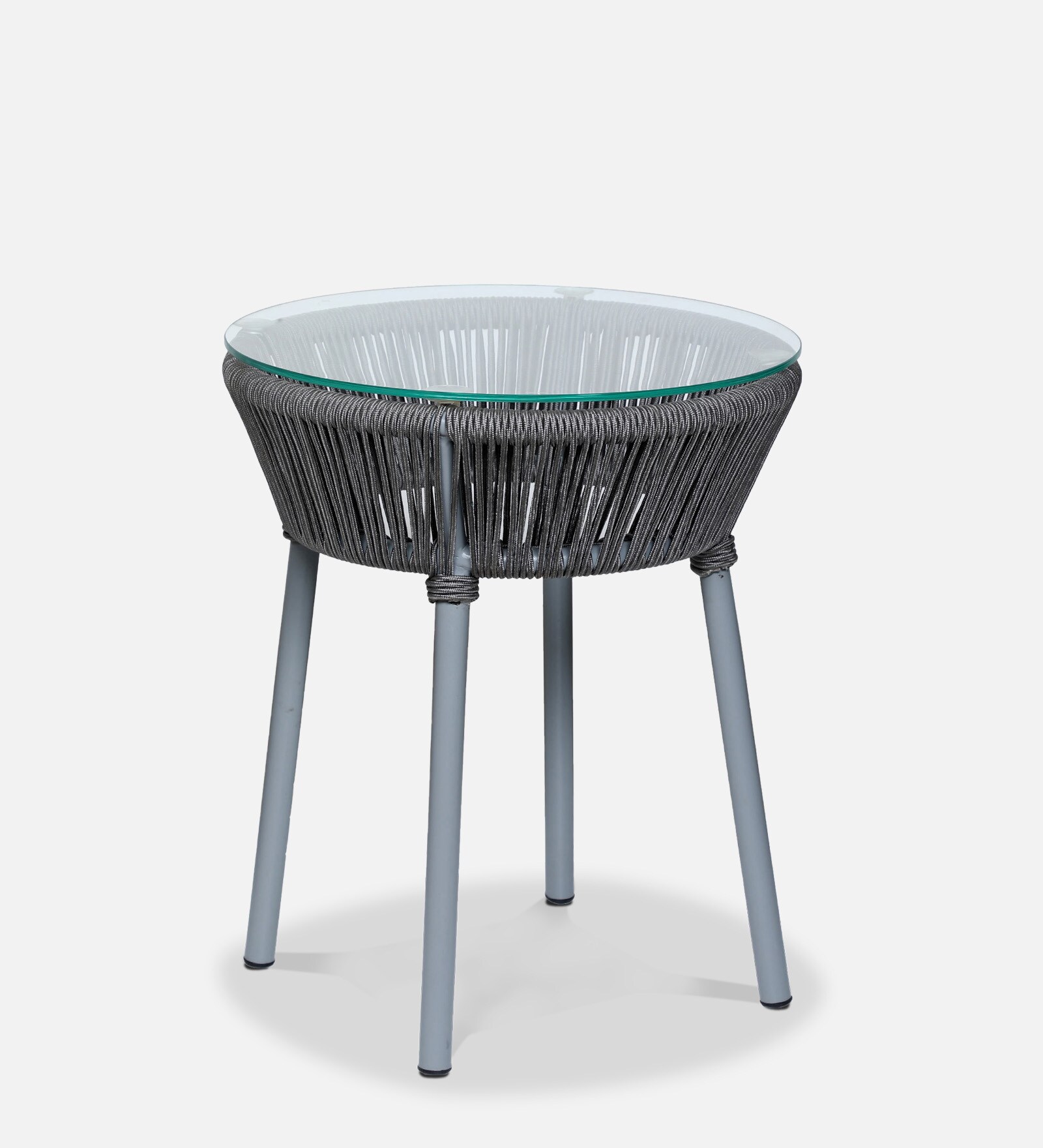 Disc Metal Table in Dark Grey Finish Disc Metal Table in Dark Grey Finish
