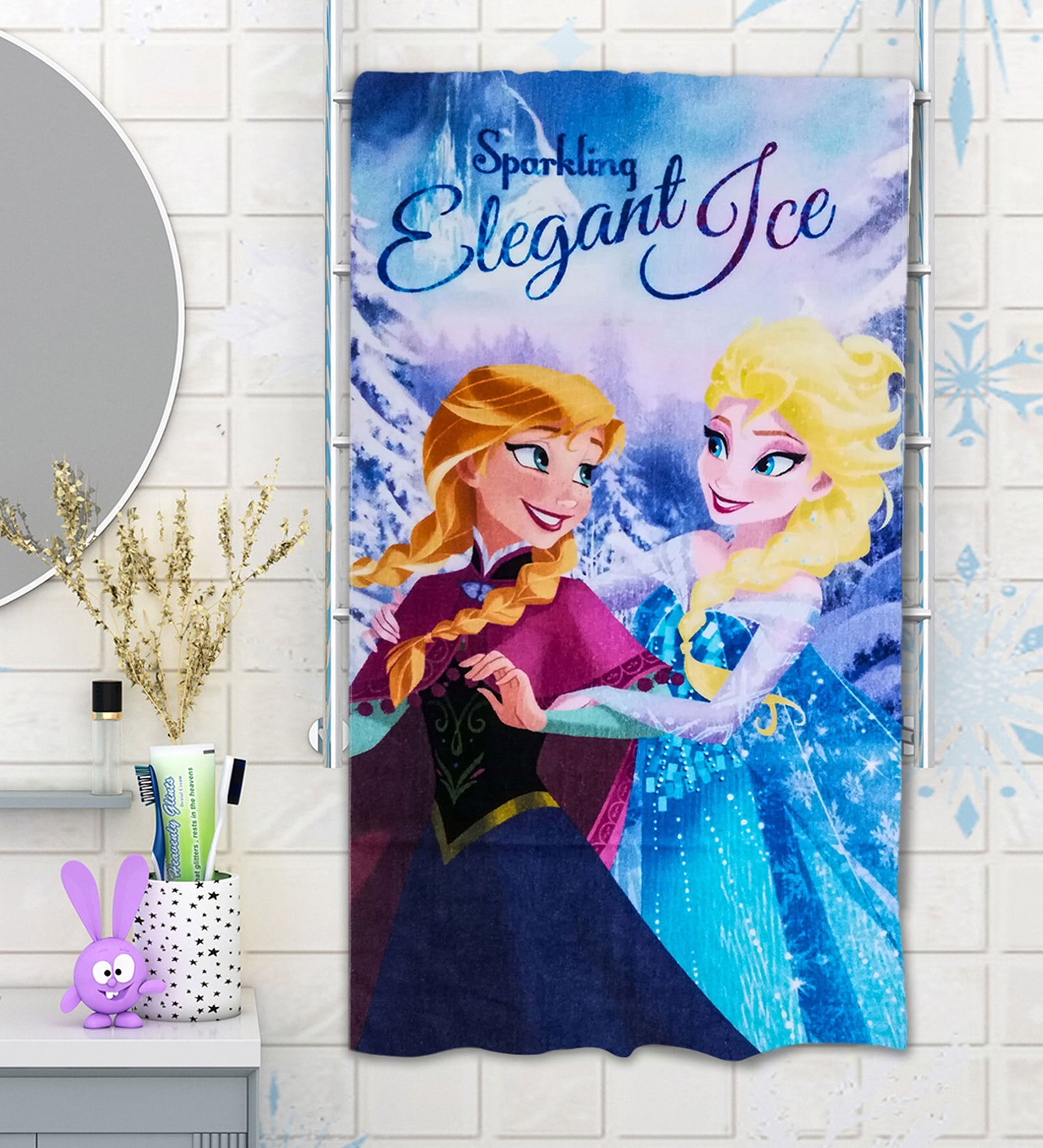 Disney Elegant Ice Frozen Blue 350 GSM Cotton Kids Towels
