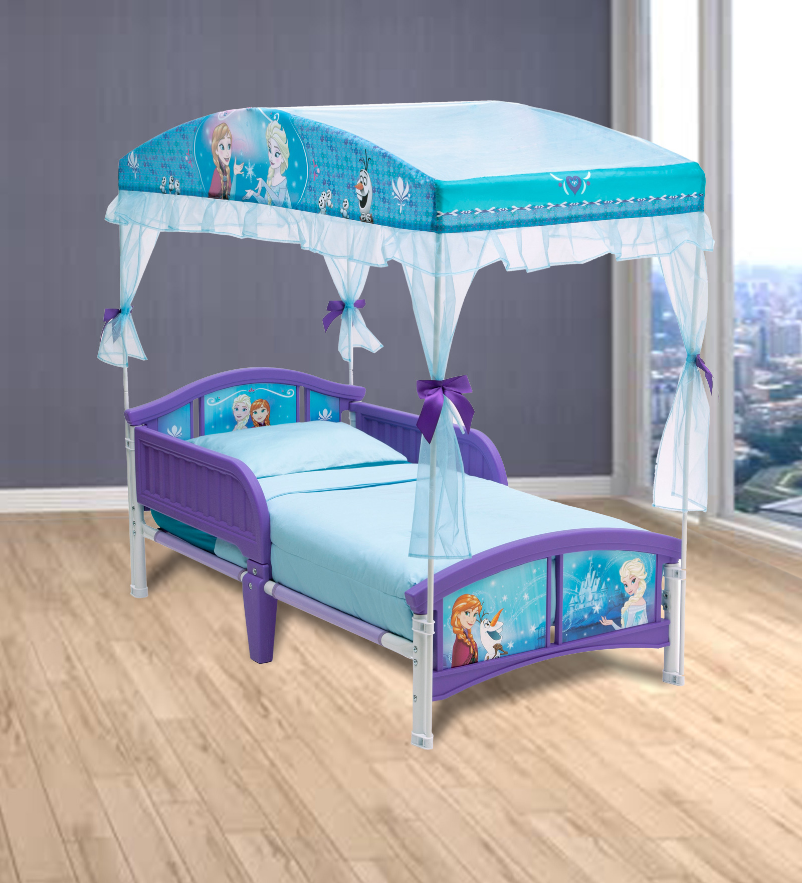Disney Frozen Toddler Canopy Bed in Blue Disney Frozen Toddler Canopy Bed in Blue
