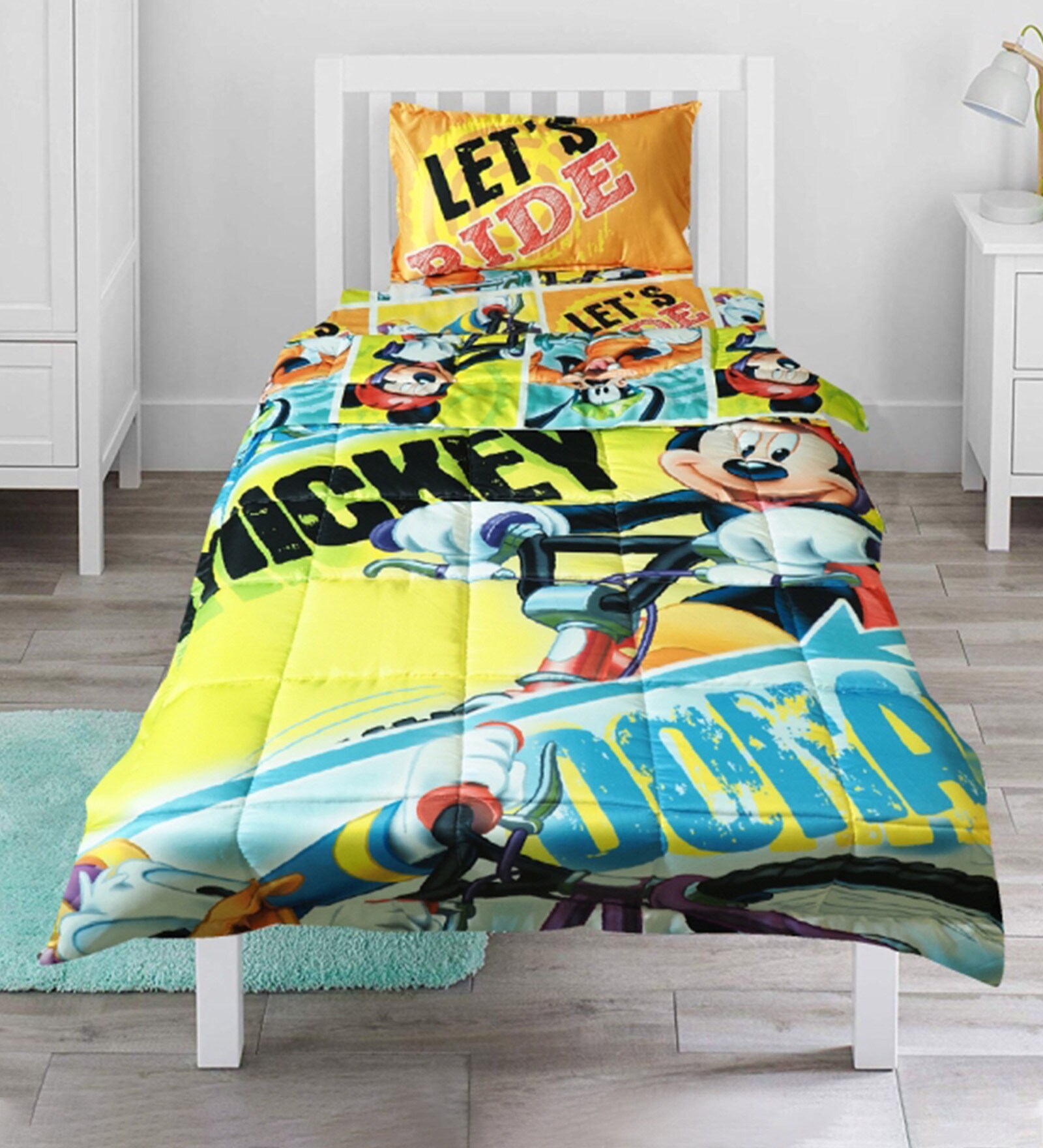 Buy Disney Mickey Mouse Lets Ride Comforter Set by Cot & Candy at 20 OFF by Cot & Candy Pepperfry