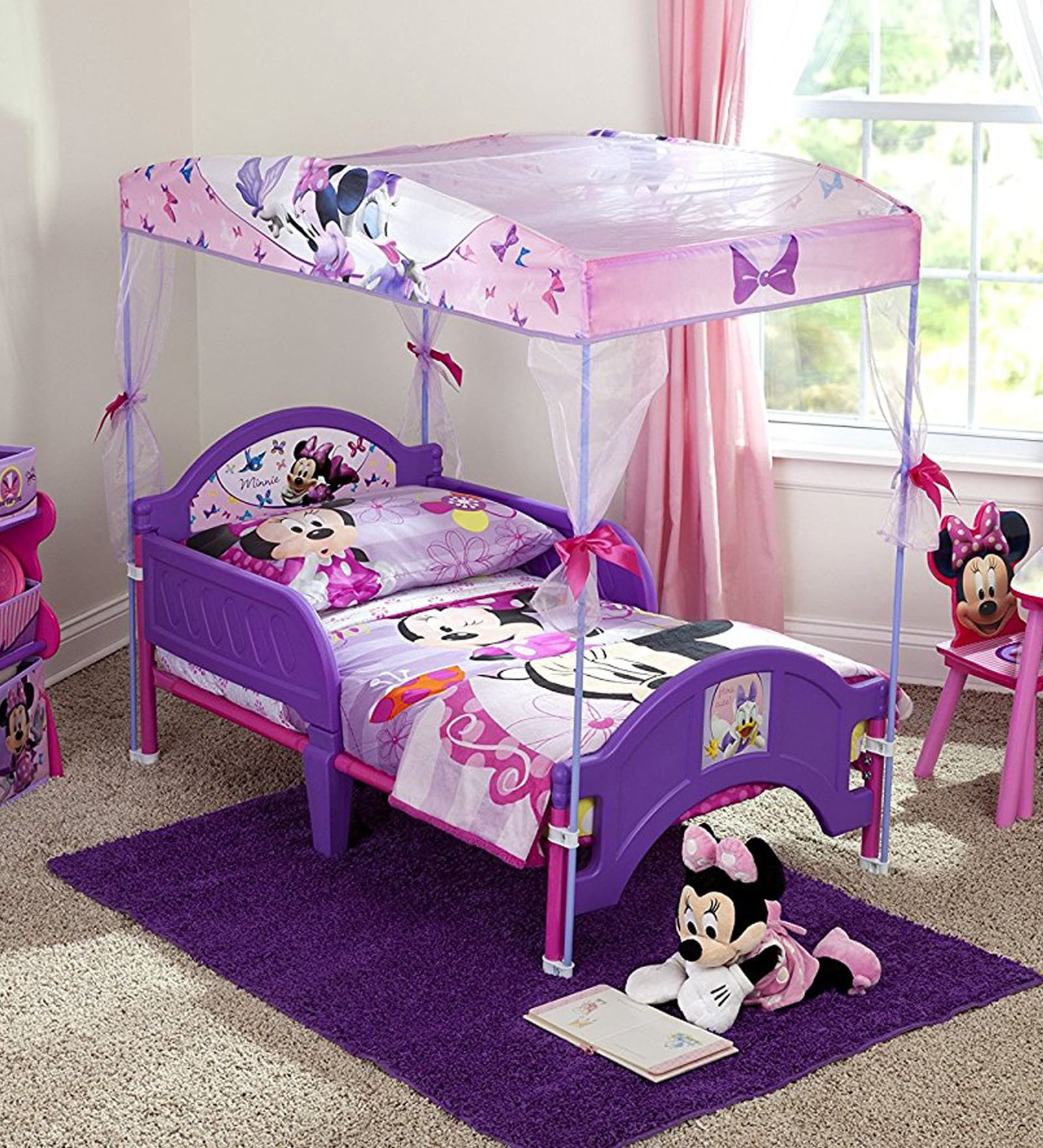 Disney Minnie Mouse Toddler Canopy Bed in Pink