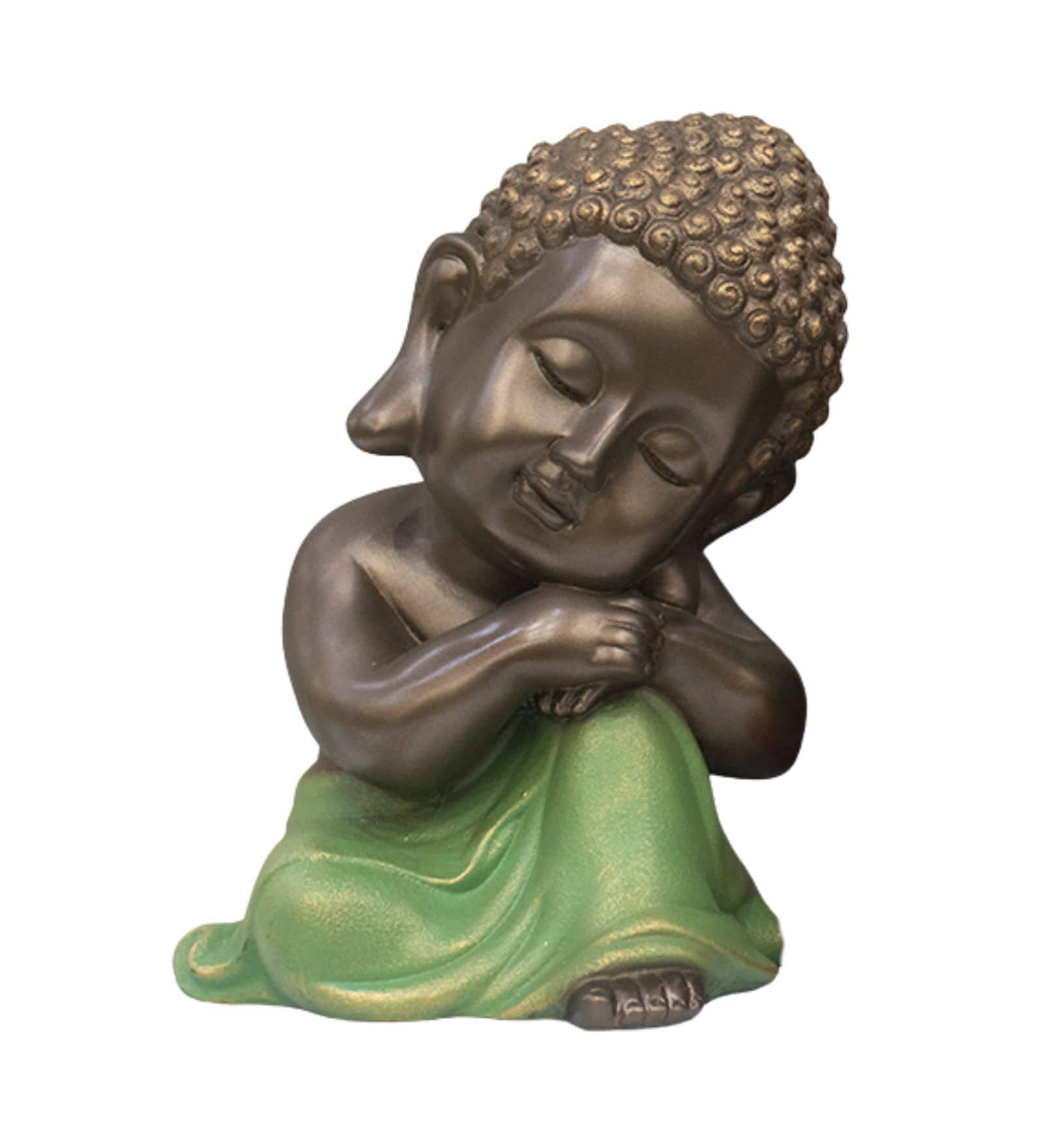 Divine Baby Buddha Statue Symbol Of Joy, Peace & Positivity (Green)