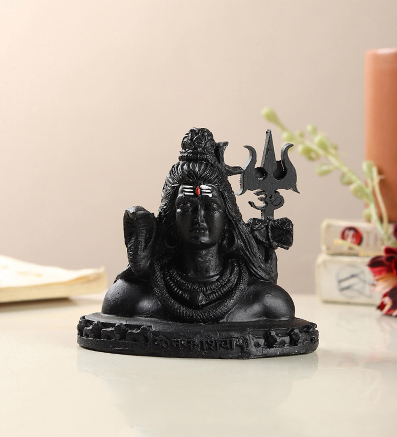 Black Divine Polyresin Lord Shiva idol