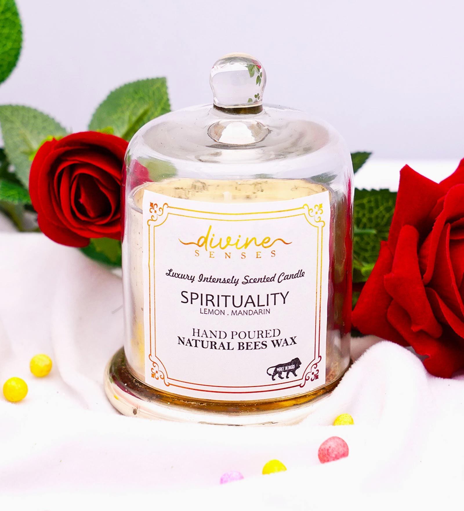 Buy Bell Jar Candle Natural Beeswax (Lemon & Mandarin Fragrance