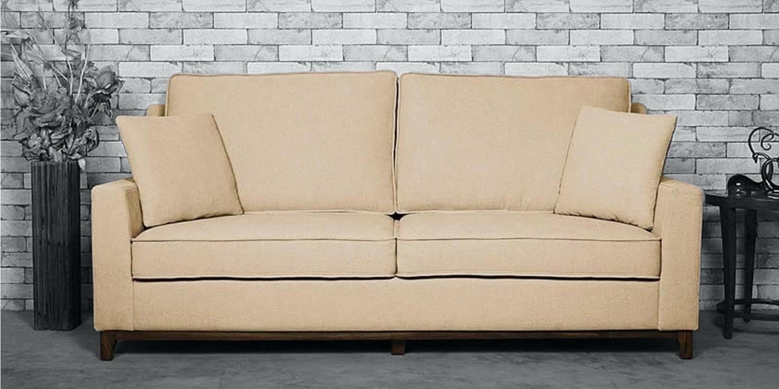 Buy Diego 3 Seater Sofa In Beige Colour By Woodsworth Online Lawson