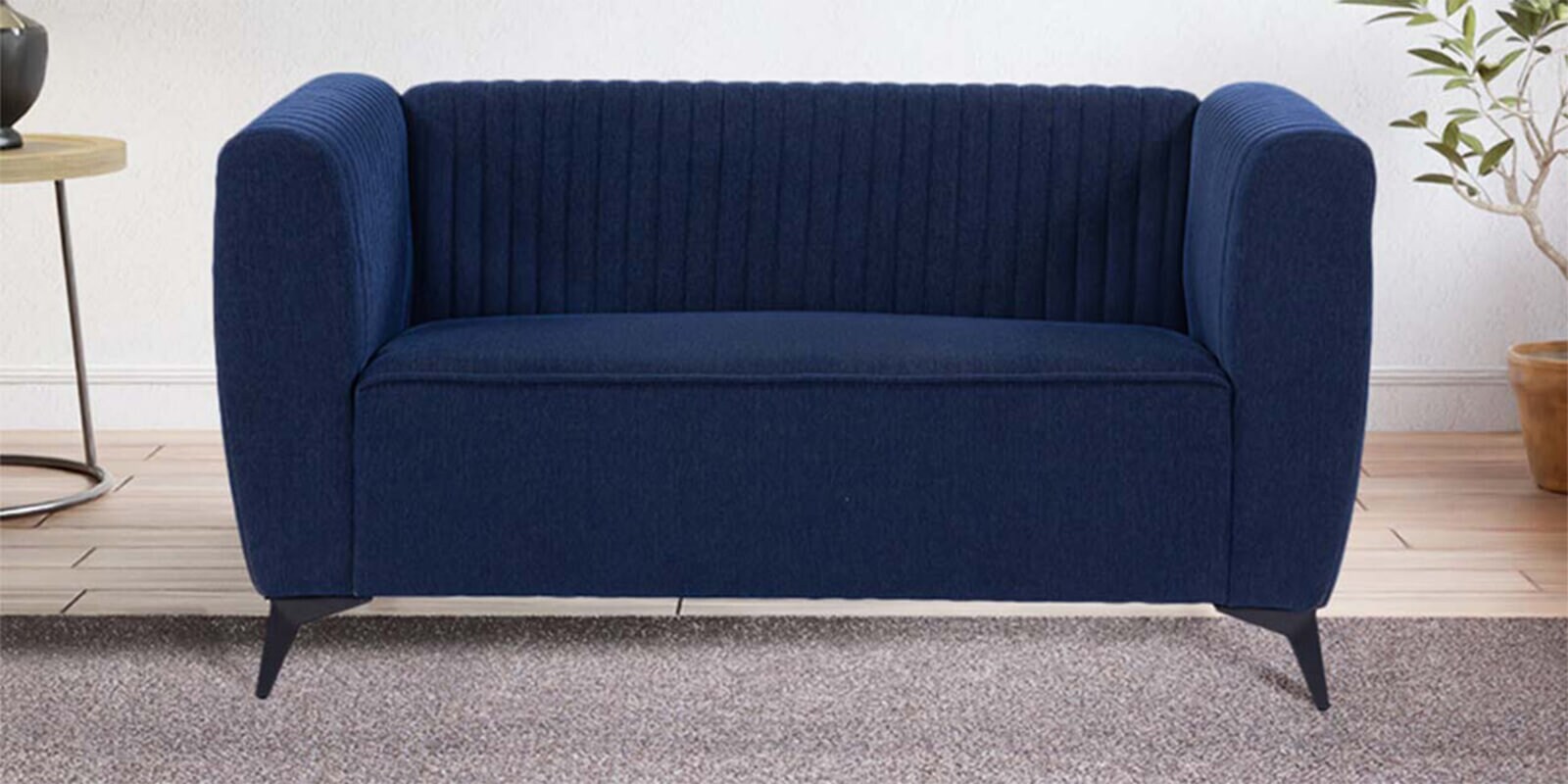 Diva Fabric 2 Seater Sofa In Cobalt Blue Colour