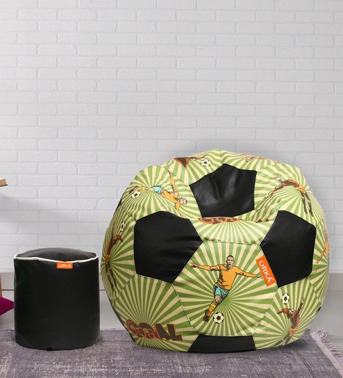 Buy Digital Printed Xxxl Football Bean Bag Cover With Matching