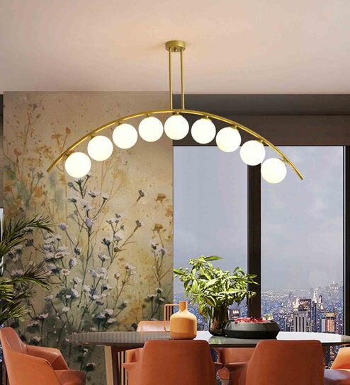 Dignity Gold Aluminium LED Smart Voice Assist Chandelier