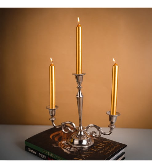 Dinner Candle Wax Candle (Gold)