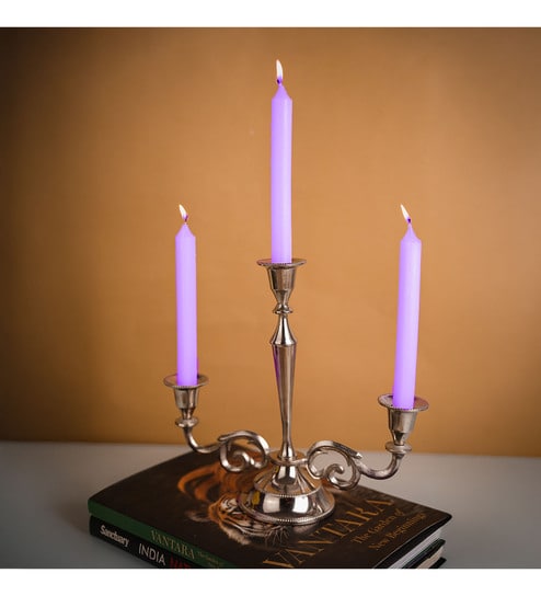 pan aromas 4Pcs Purple Dinner Wax Candles-picture-40