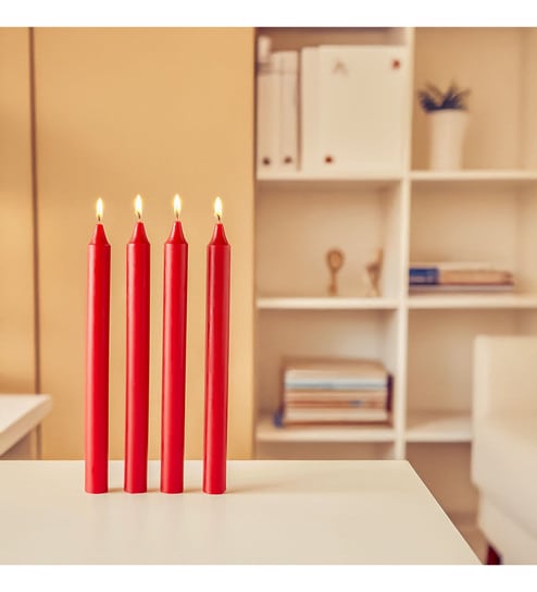 Dinner Candle Wax Candle (Red)