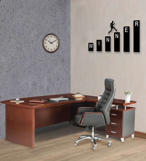 Oracle Directors Desk In Red Color By Durian