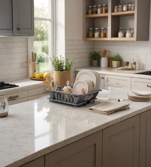 Grey Dish Rack For Plates