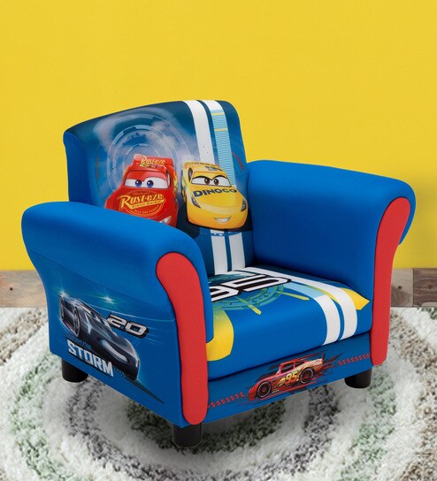 Disney Cars Hardwood Upholstered Chair In Blue By Cot Candy