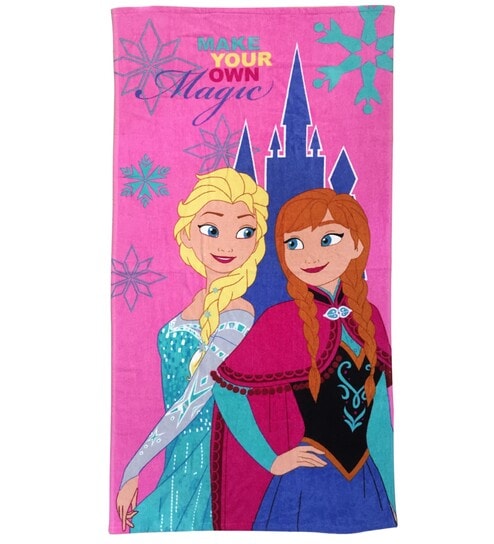 Disney Dream Your Own Magic Frozen Pink 350 GSM Cotton Kids Towels