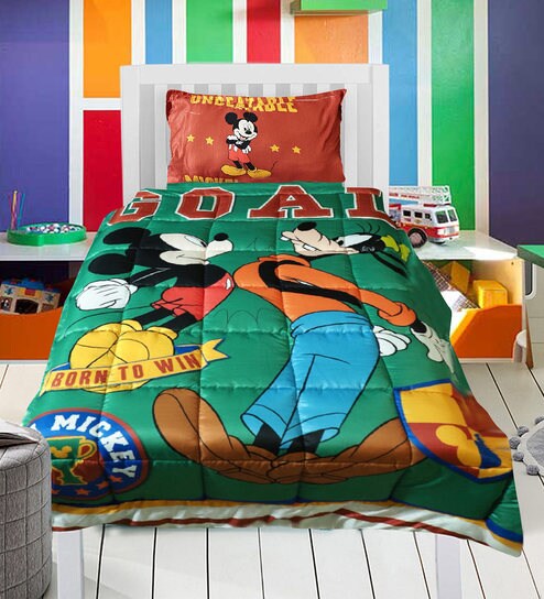 Buy Disney Mickey Mouse Single Size 100 Cotton Comforter By Cot