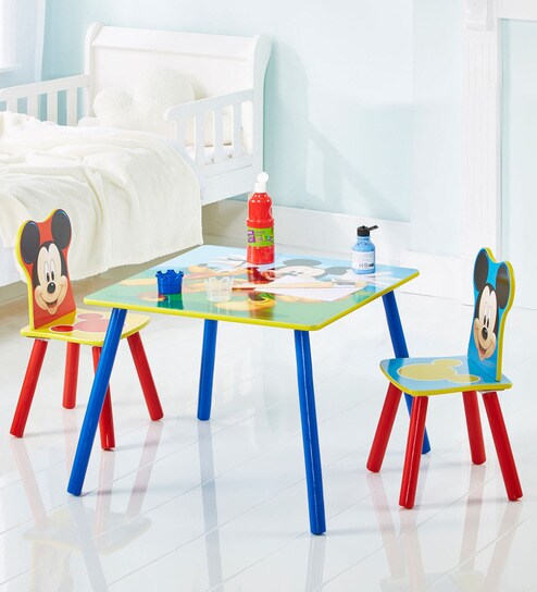 Buy Disney Mickey Mouse Table Chairs Set In Multi Color By Cot