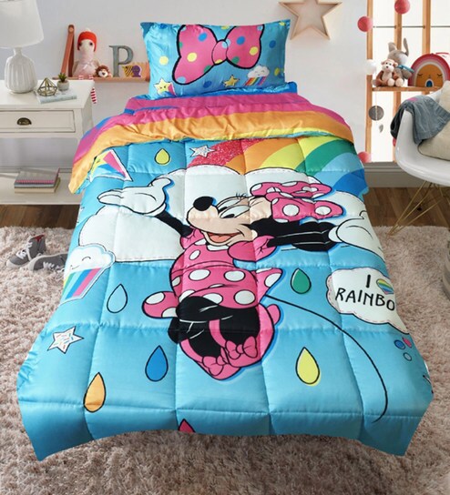 Buy Disney Minnie Mouse Rainbows Comforter Set By Cot Candy