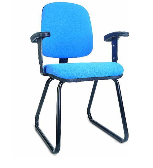 Diva Visitor Chair with Armrest in Blue Colour by Godrej Interio by ...