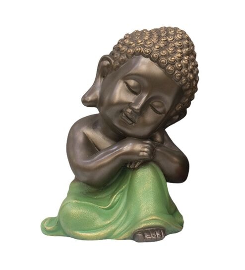 Divine Baby Buddha Statue Symbol Of Joy, Peace & Positivity (Green)