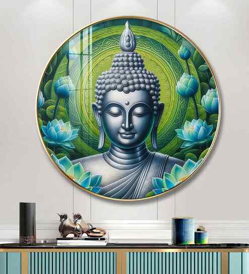 Divine Buddha Acrylic Round Wall Art