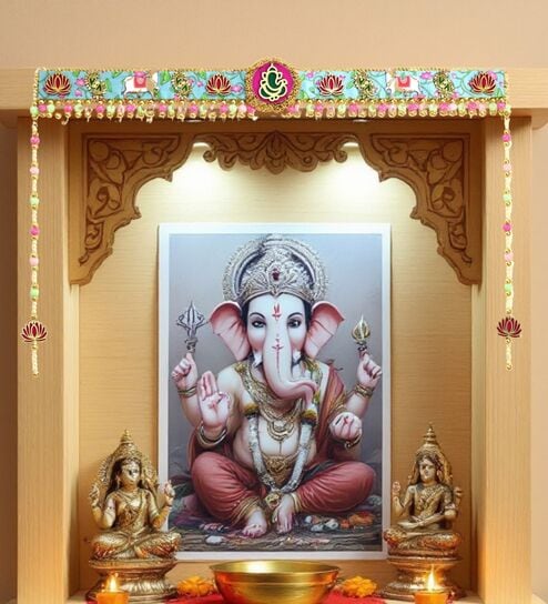 Divine Cow & Lotus Designer Toran