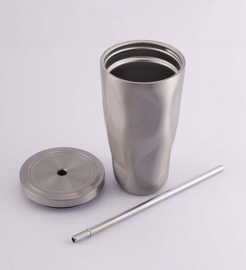 Buy Diamond 700ml Metal Tumbler with Straw by The Decor Mart Online