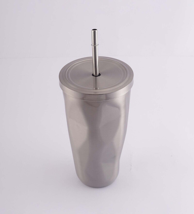 Buy Diamond 700ml Metal Tumbler with Straw by The Decor Mart Online