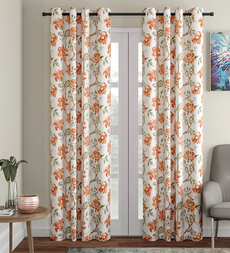Buy Premium Embrodiery Sheer Curtain Multi Color Long Door Curtain