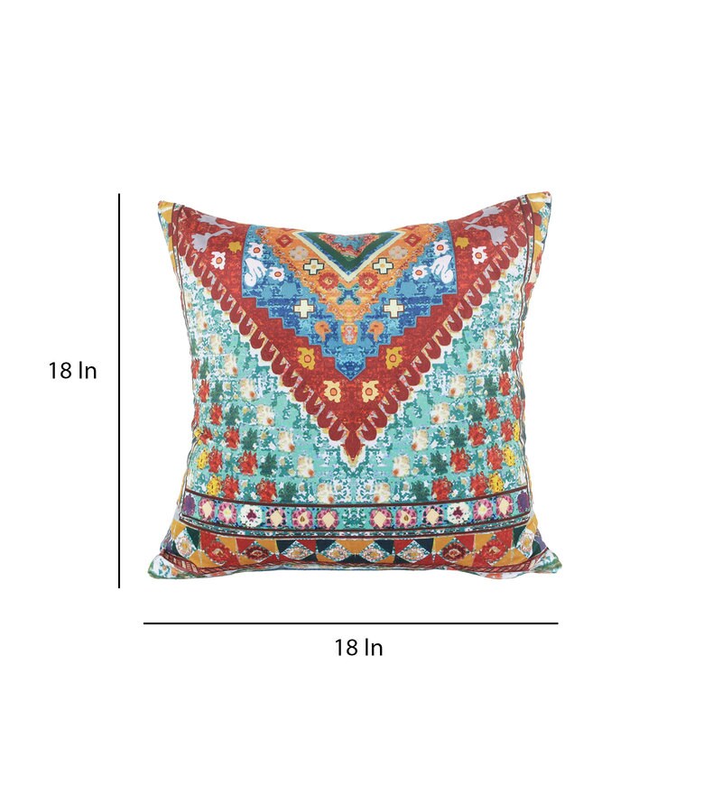 Buy Digital Printed Reversible Velvet 18 x 18 Inch Cushion Covers (Set