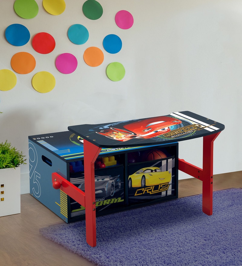 Buy Disney Cars 3 In 1 Convertible Bench Desk With Storage In Red