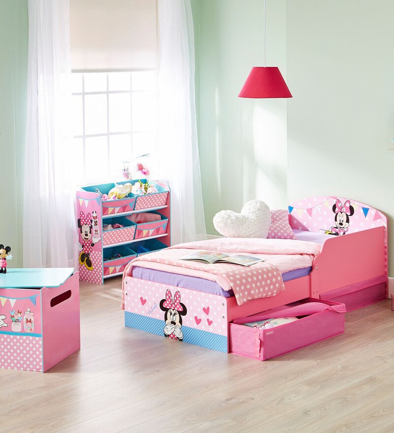 Home Furniture Diy Minnie Mouse Toddler Bed With Underbed