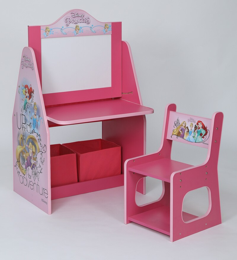 Buy Disney Princess Toddler 4 In 1 Study Table Set in Pink Colour CasaCraft By Pepperfry